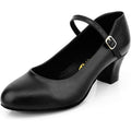 Bokimd Womens Size 11 Black Fur Sole Ballrooom Latin Salsa Shoes 2.5" Heels