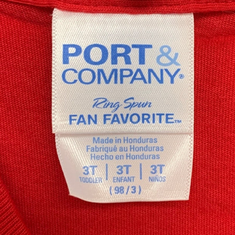 Port & Company Toddler Girls 3T Italian Girl Short Sleeve Crew Neck Tee Shirt