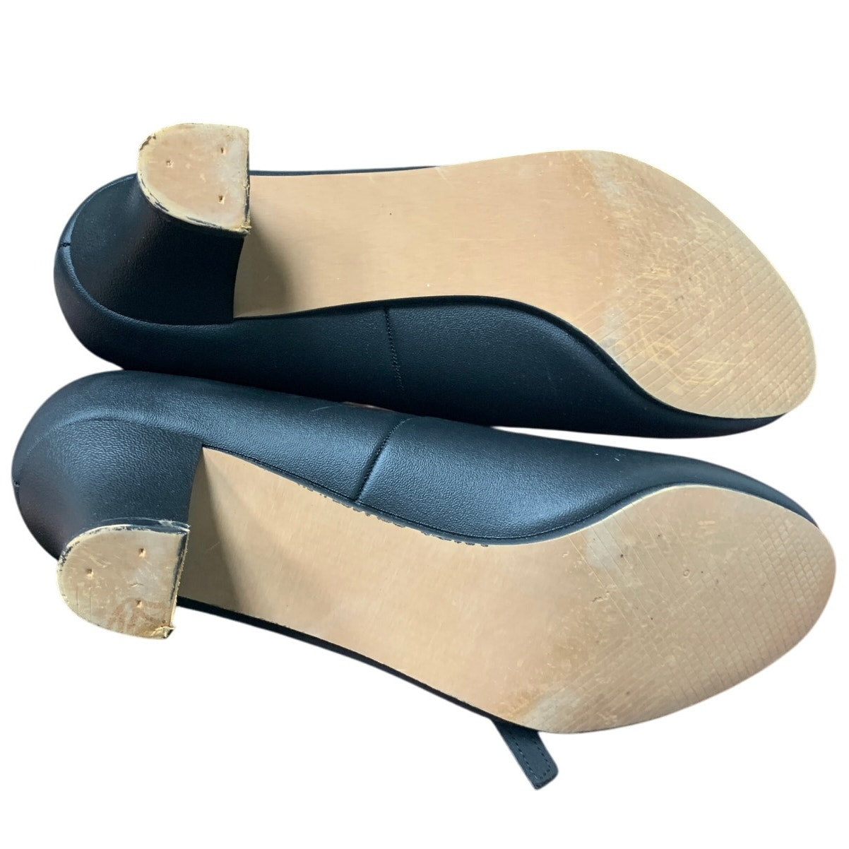Arcliber Womens 9 Black Faux Leather 2" Heel Round Toe Buckle Character Shoes