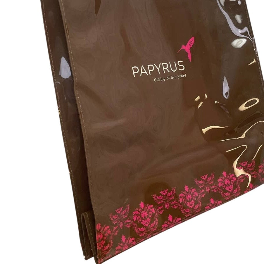 Papyrus The Joy Of Everyday Hummingbird Shiny Vinyl Plastic Handbag Tote Bag