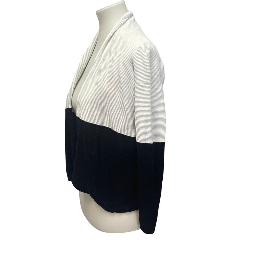 Cyrus Womens Large 100% Viscose Long Sleeve Color Block Open Cardigan Sweater
