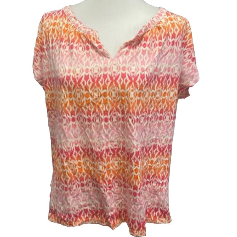 Lot of 2 Croft & Barrow St Johns Bay Womens XL Short Sleeve Cotton Blend Tops