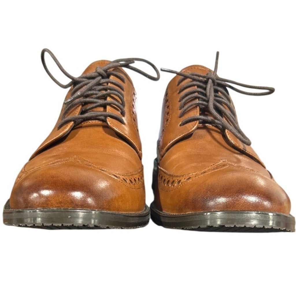 New W Box Cole Haan Men Size 9.5 British Tan Leather Wing Oxford Grand 360 Shoes