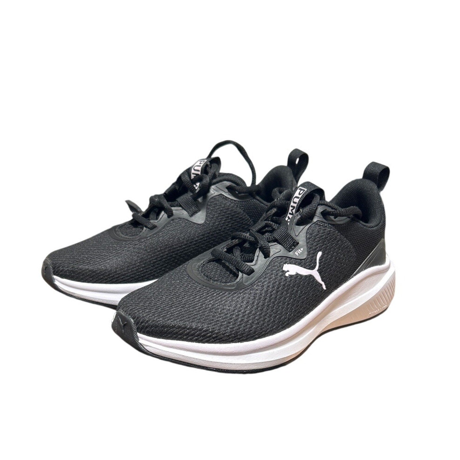 Puma Womens Size 6.5 Black White Lace Up Skyrocket Sneaker Athletic Tennis Shoes