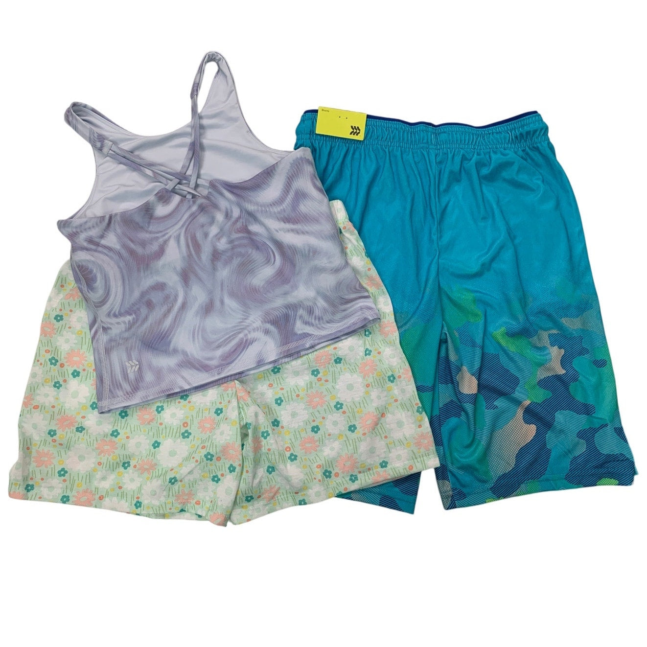 Lot of 3 New All in Motion Cat & Jack Girls XL Tank Top Lounge Athletic Shorts