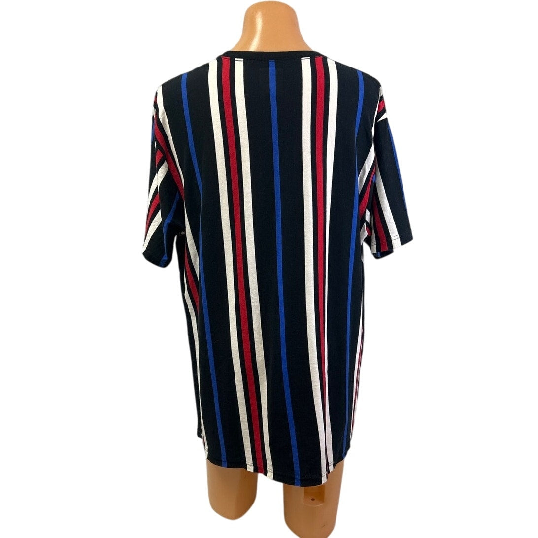 CSG Mens 3XL Triple Striped 100% Cotton Short Sleeve Crew Neck Tee Shirt