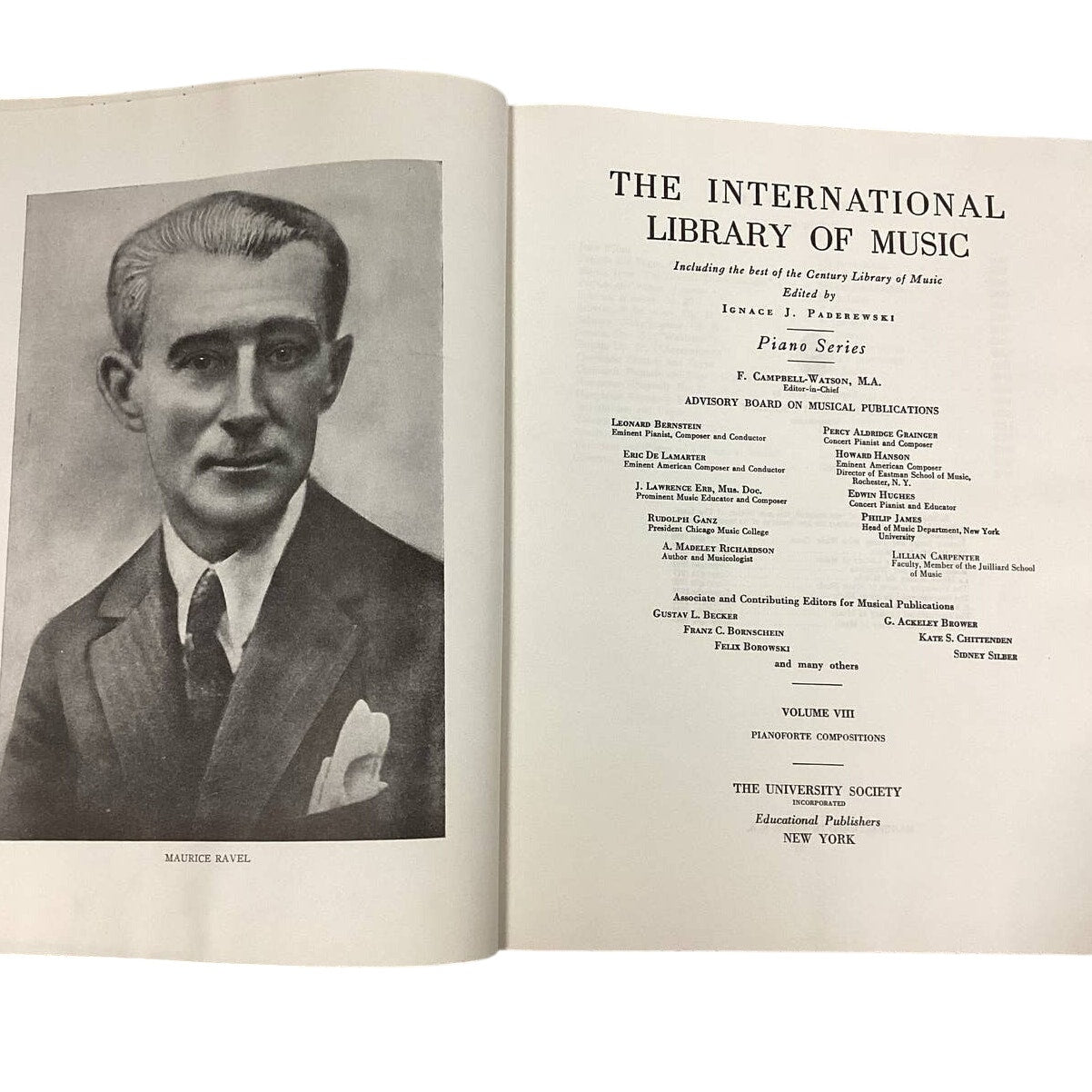 Vintage 1956 International Library of Music Piano Vol 8 Pianoforte Compositions
