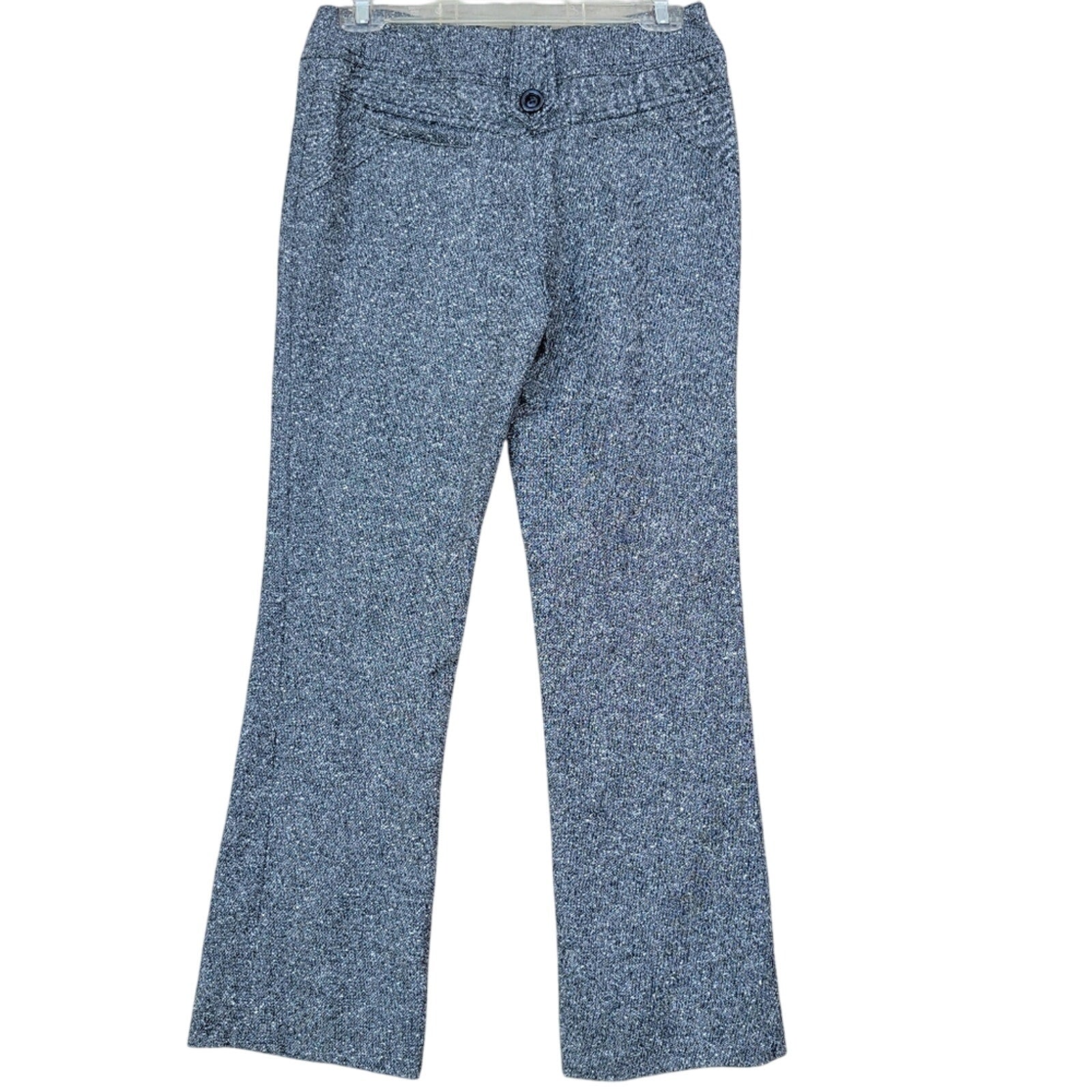 Etcetera Womens Size 0 Gray Black Embroidered Paisley Wool Blend Dress Pants