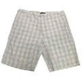 Apt 9 Mens Size 42 100% Cotton Beige Brown Plaid Multi Pocket Bermuda Shorts