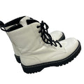 Sincerely Jules Womens Size 9.5 Harley White Leather Lace Up Boots