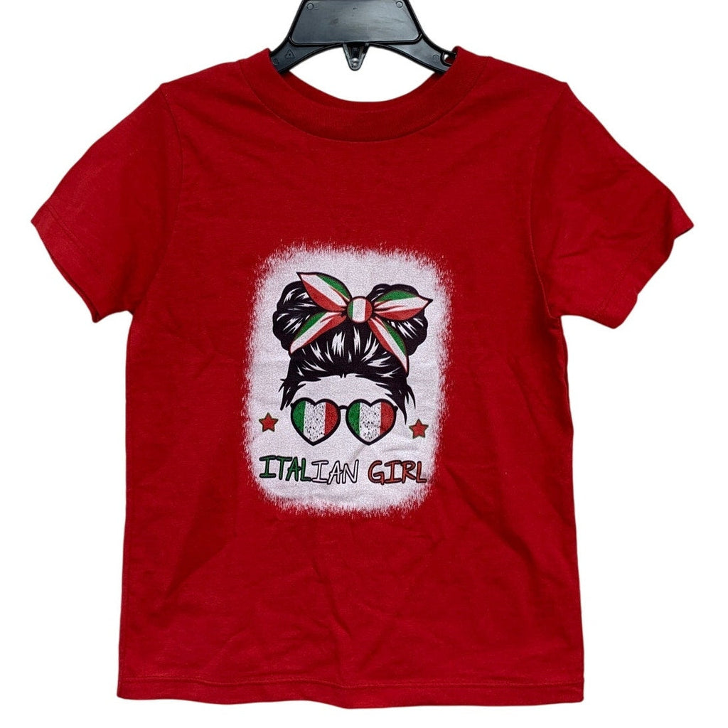 Port & Company Toddler Girls 3T Italian Girl Short Sleeve Crew Neck Tee Shirt