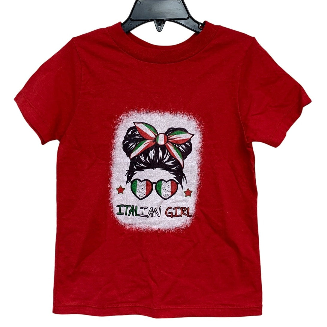 Port & Company Toddler Girls 3T Italian Girl Short Sleeve Crew Neck Tee Shirt
