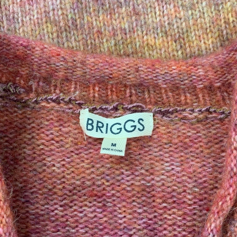 Briggs Womens Medium Long Sleeve V Neck Ombre PolyAcrylic Wool Blend Sweater