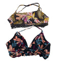 Lot of 2 New Kona Sol Xhilaration Womens D/DD Floral Swim Bikini Tops ONLY