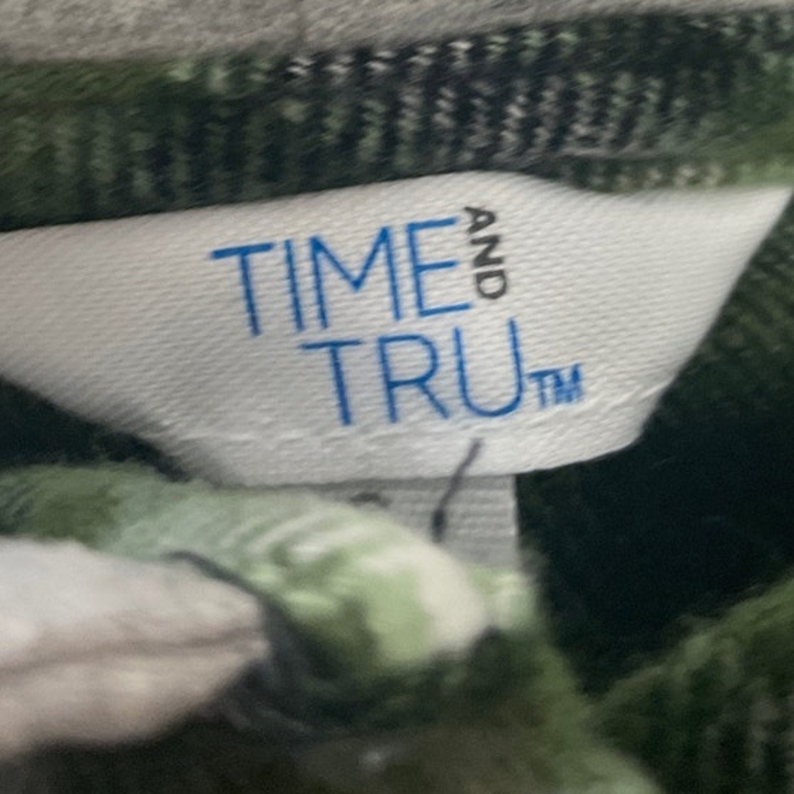 New Time and Tru Womens 3XL Long Sleeve Plaid Flannel Cotton Blend Hoodie