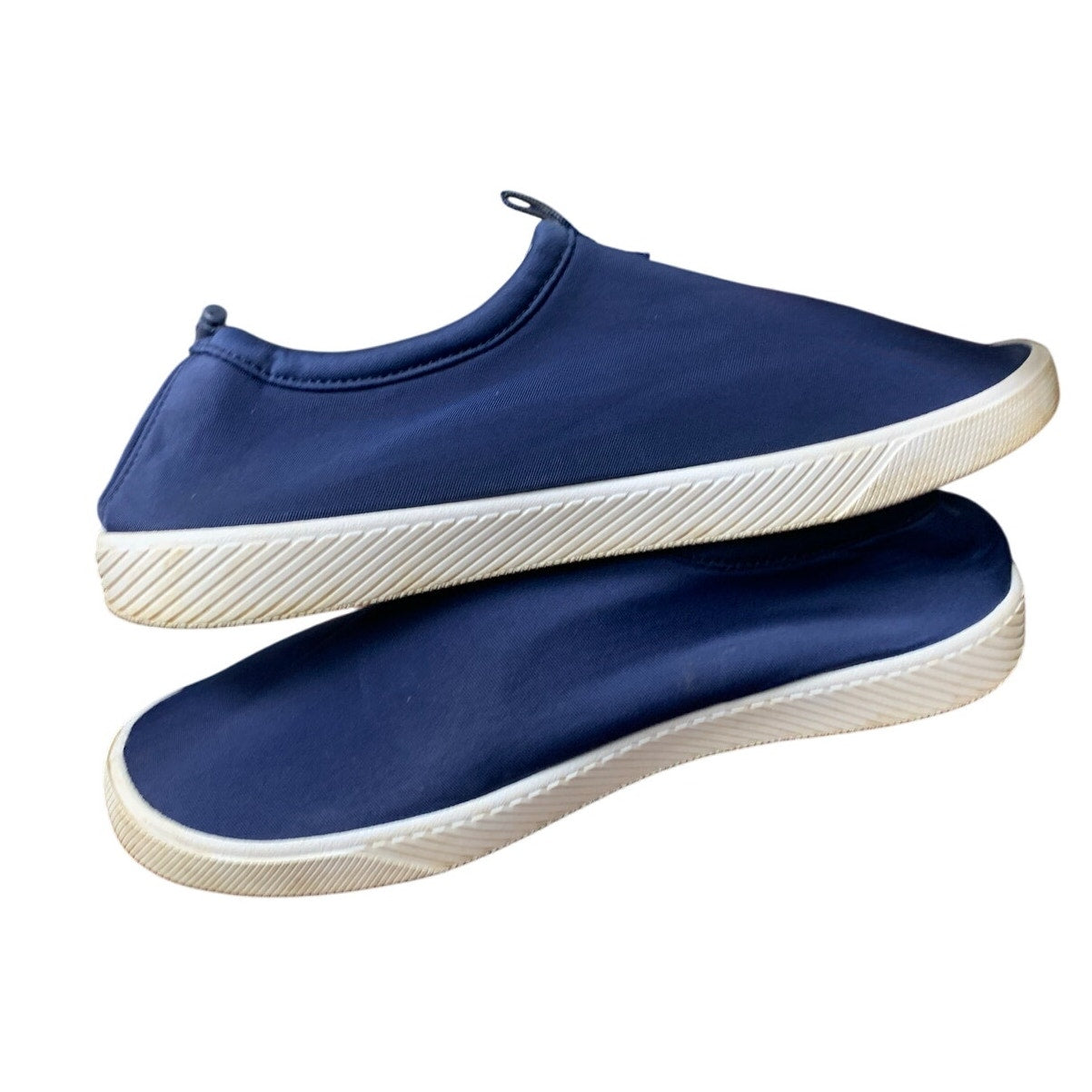 Lands' End Mens Size 12 Navy Blue Slip On Quick Dry Neoprene Aqua Water Shoes