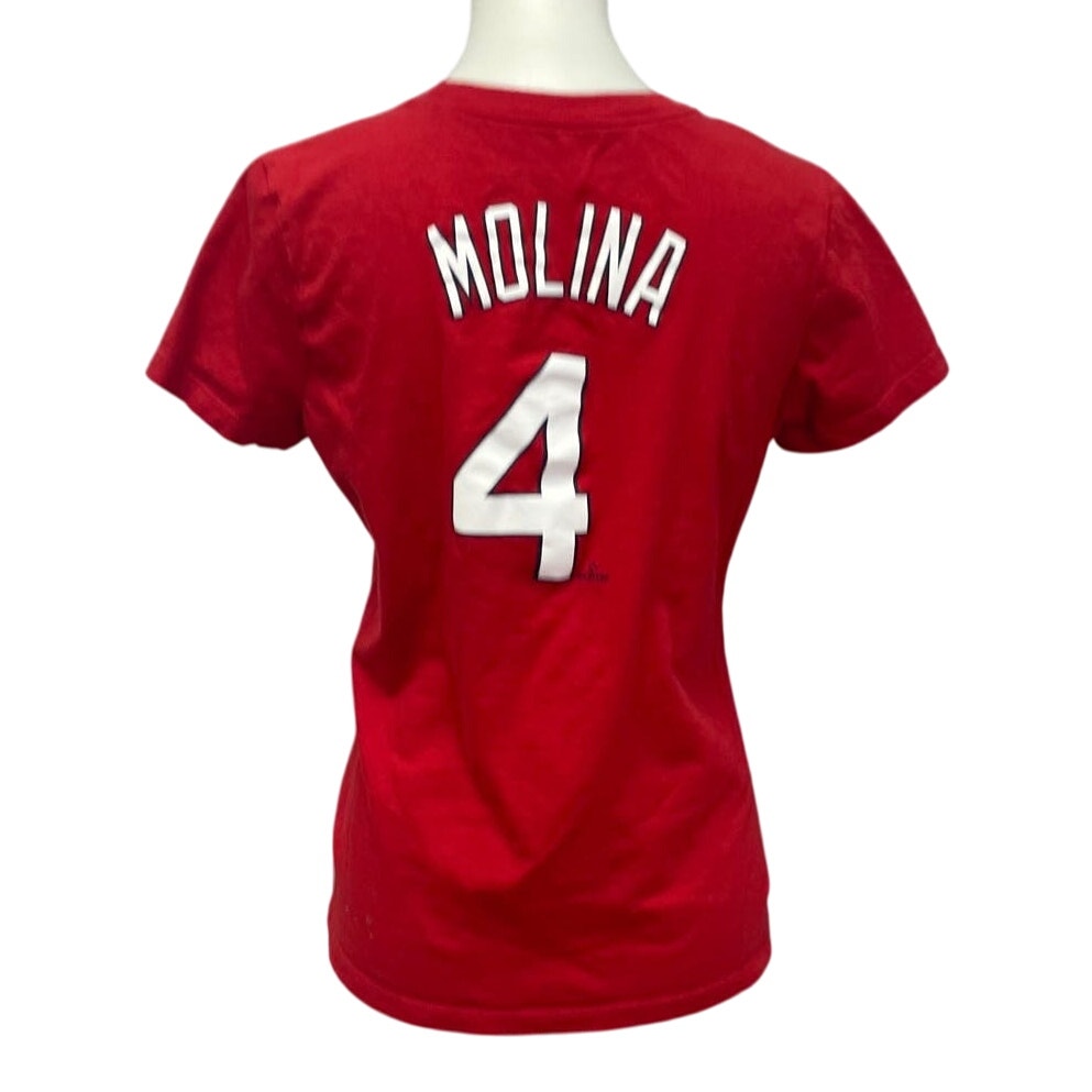 Nike Womens Medium St Louis Baseball Cardinals Yadier Molina #4 Cotton Tee