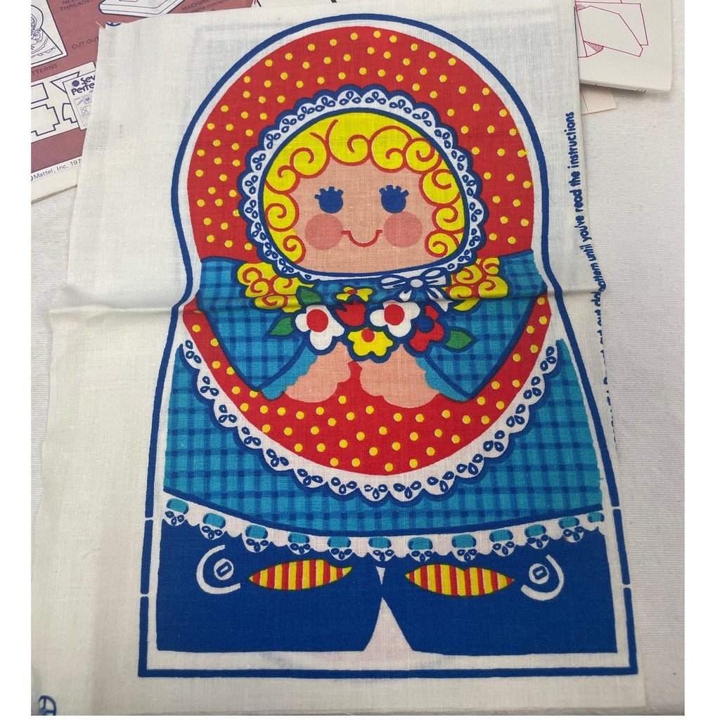Vintage 1976 Mattel Inc Sew Perfect Fabric Doll & More Patterns Instruction Kit