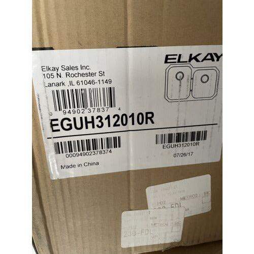 Elkay EGUH312010R Gourmet Stainless Steel Double Bowl Undermount Sink