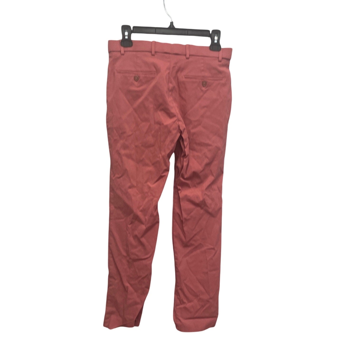Tommy Hilfiger Womens 30W X 30L Pink Rayon Blend Zip Up Flat Front Chino Pants