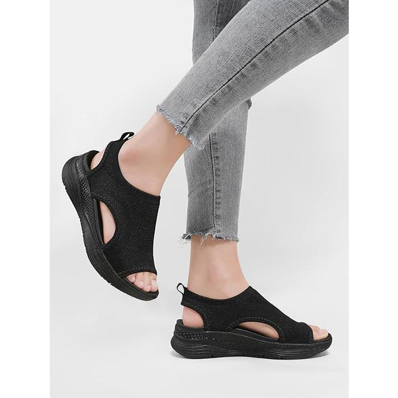 Ziitop Womens Size 10 Black Slip on Sandals Breathable Mesh Non Slip Shoes