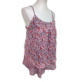 Faded Glory Womens Medium 100% Polyester Floral Spaghetti Strap Tank Top