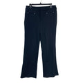 JM Collection Womens Size 10 Black Flat Front Stretchy Rayon Pants Faux Pockets