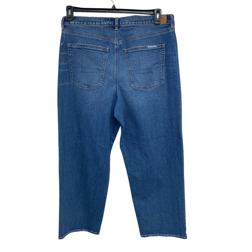 New American Eagle Womens Size 18 Super High Rise Baggy Straight Denim Jeans