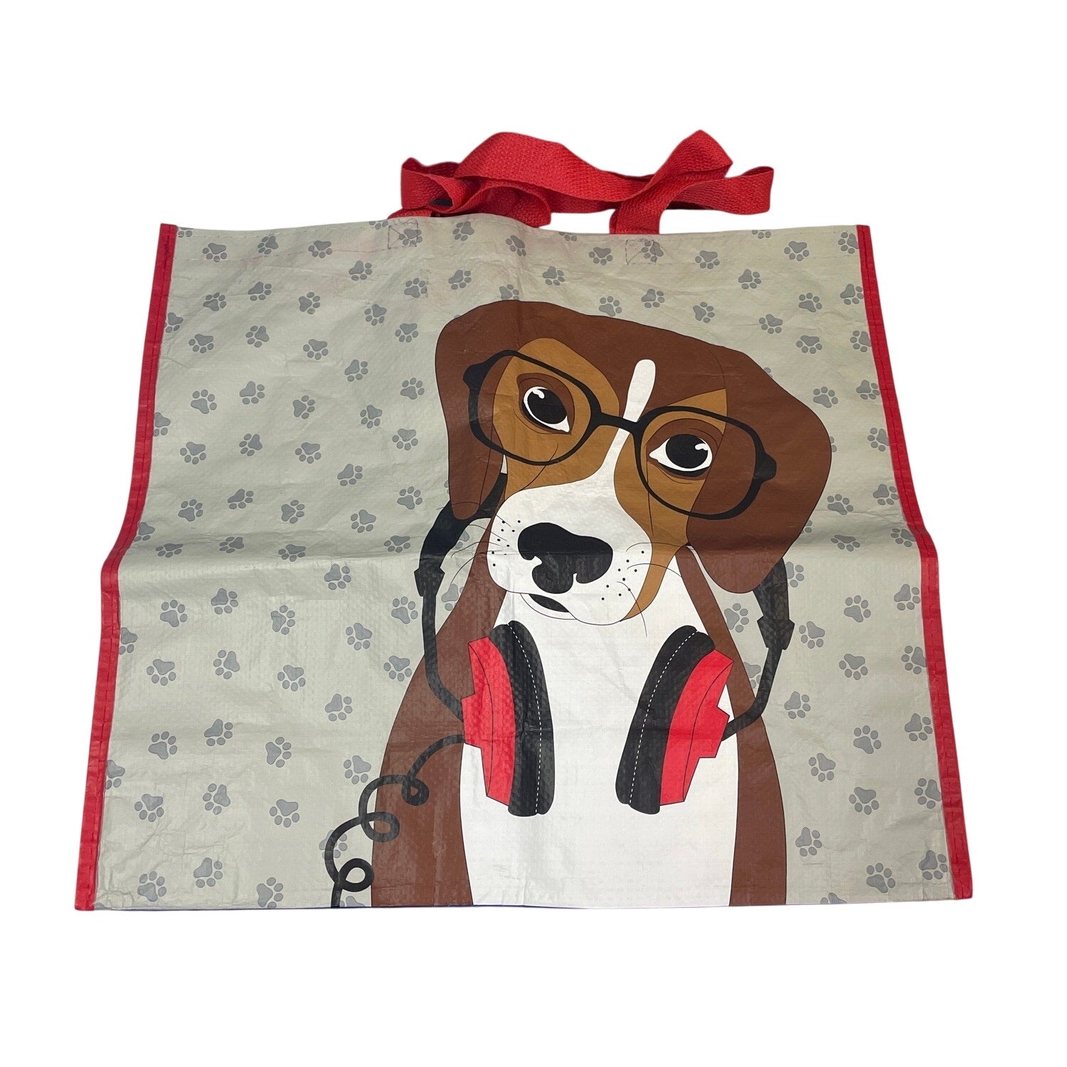 Lot of 6+ Reusable Dog Fruit Animal St Louis Cityscape Handle Shopping Tote Bags