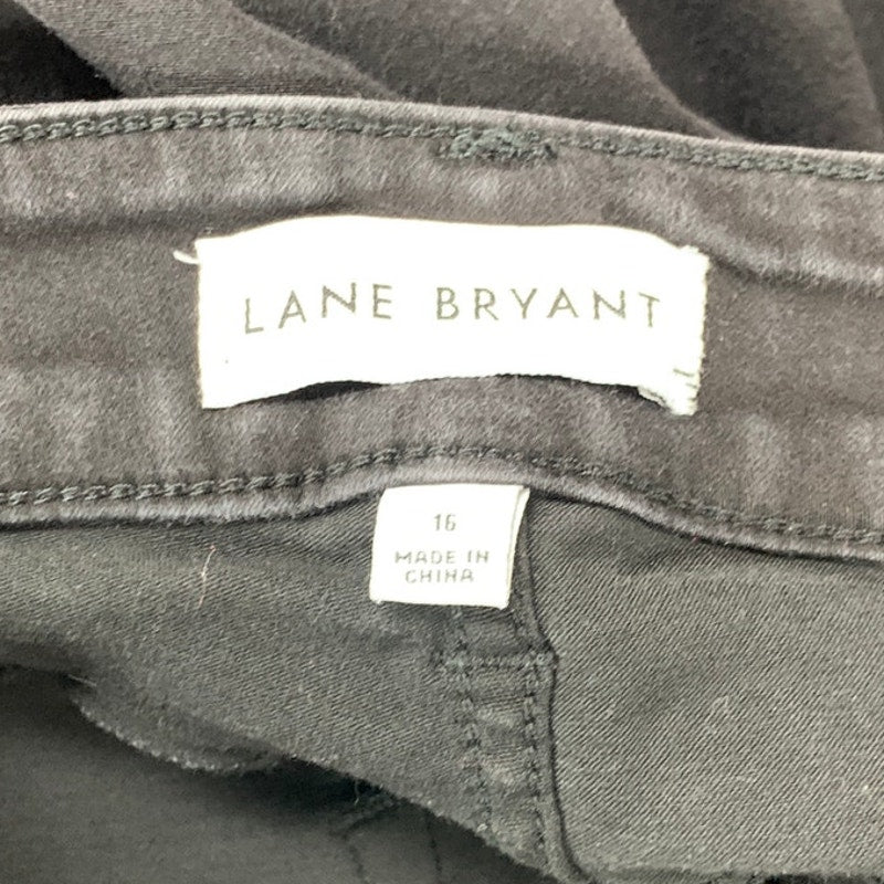 Lane Bryant Womens Plus Size 16 High Rise Skinny Curvy Fit Black Denim Jeans