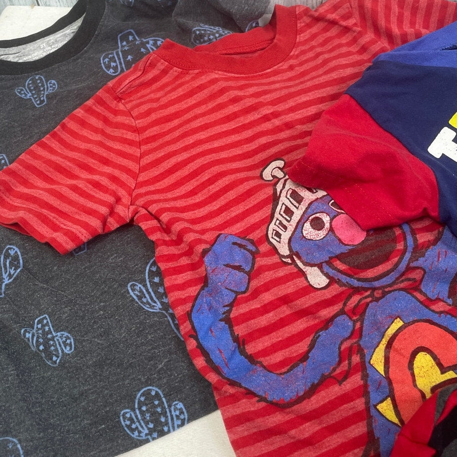 Lot of 5 Baby Boys 2T Long & Short Sleeve Grover Thomas Tee Shirts Tops