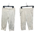 Simply Vera Time & Tru Womens Large Cropped White Cotton Blend Capri Pants