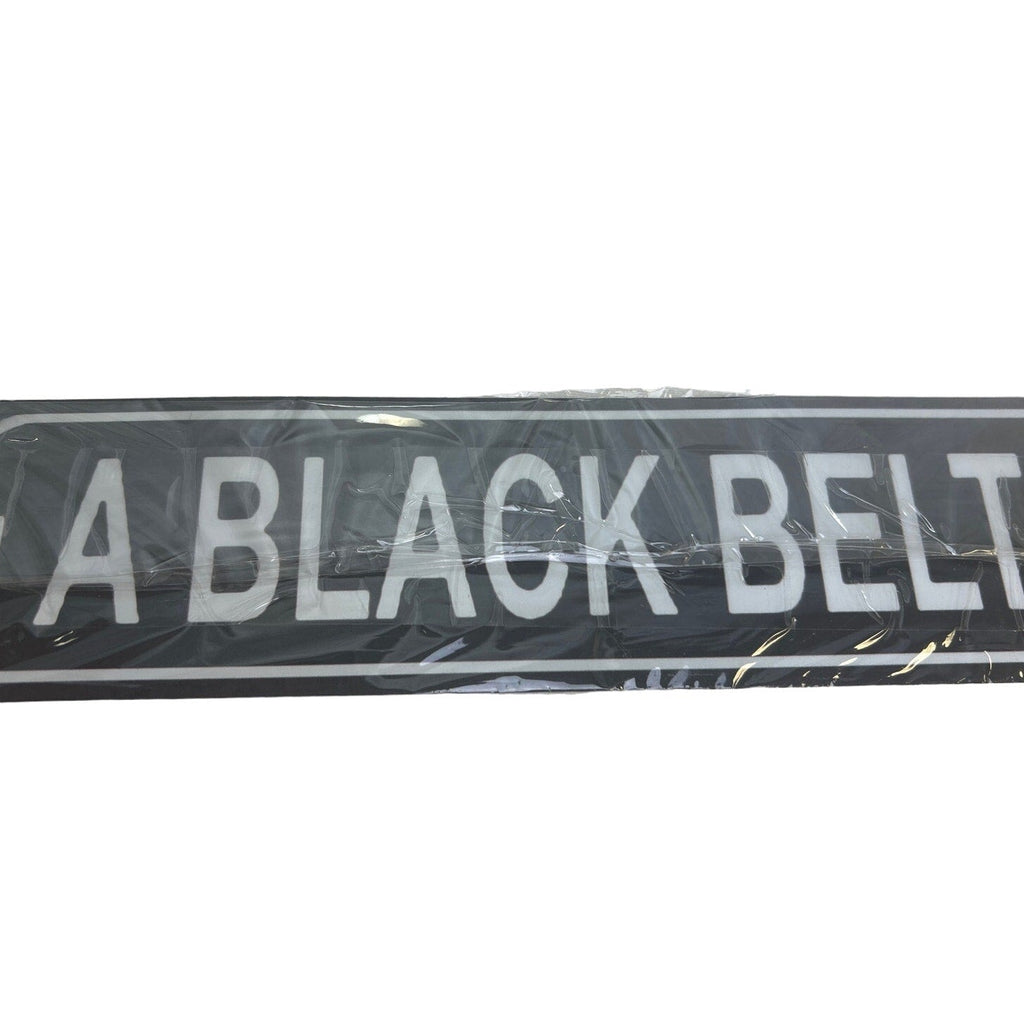 New Black Belt is White Belt That Never Gave Up Metal Karate Street Sign 3"x18"