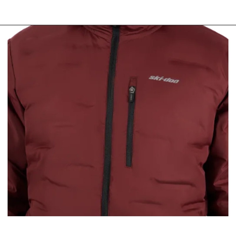 New Ski-Doo Mens Large Wine Red Full Zip Puffer Winter Welded Jacket 4548290932