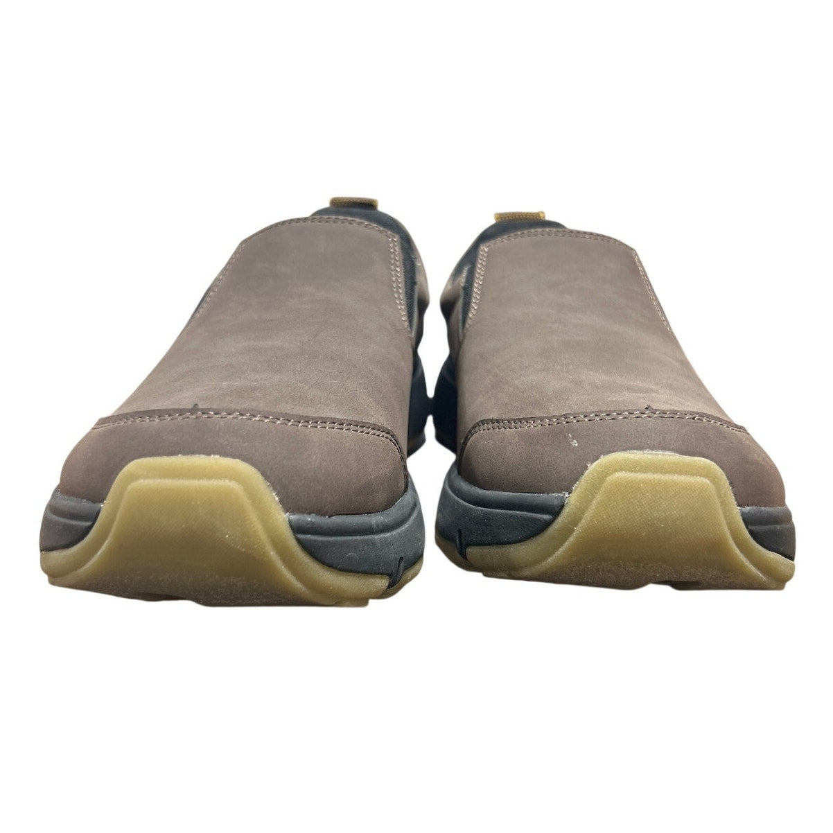 Gerry Mens Size 10.5 Brown Faux Leather Slide On Moc II Comfort Sneakers Shoes