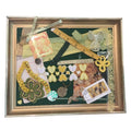 Handmade Vintage Lace Butterfly Angel Postage Stamp Mixed Media Collage Wall Art