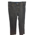 Avenue Womens Size 14 Cotton Blend Gray Wash Silver Button Straight Leg Jeans