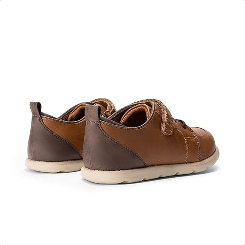 Dream Pairs Little Boys 13 Brown Sneaker Hook Loop Closure Round Toe Dress Shoes