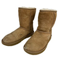 Ugg Womens Size 6 Tan Winter Boots Classic Short Fur Lined Round Toe Shoes