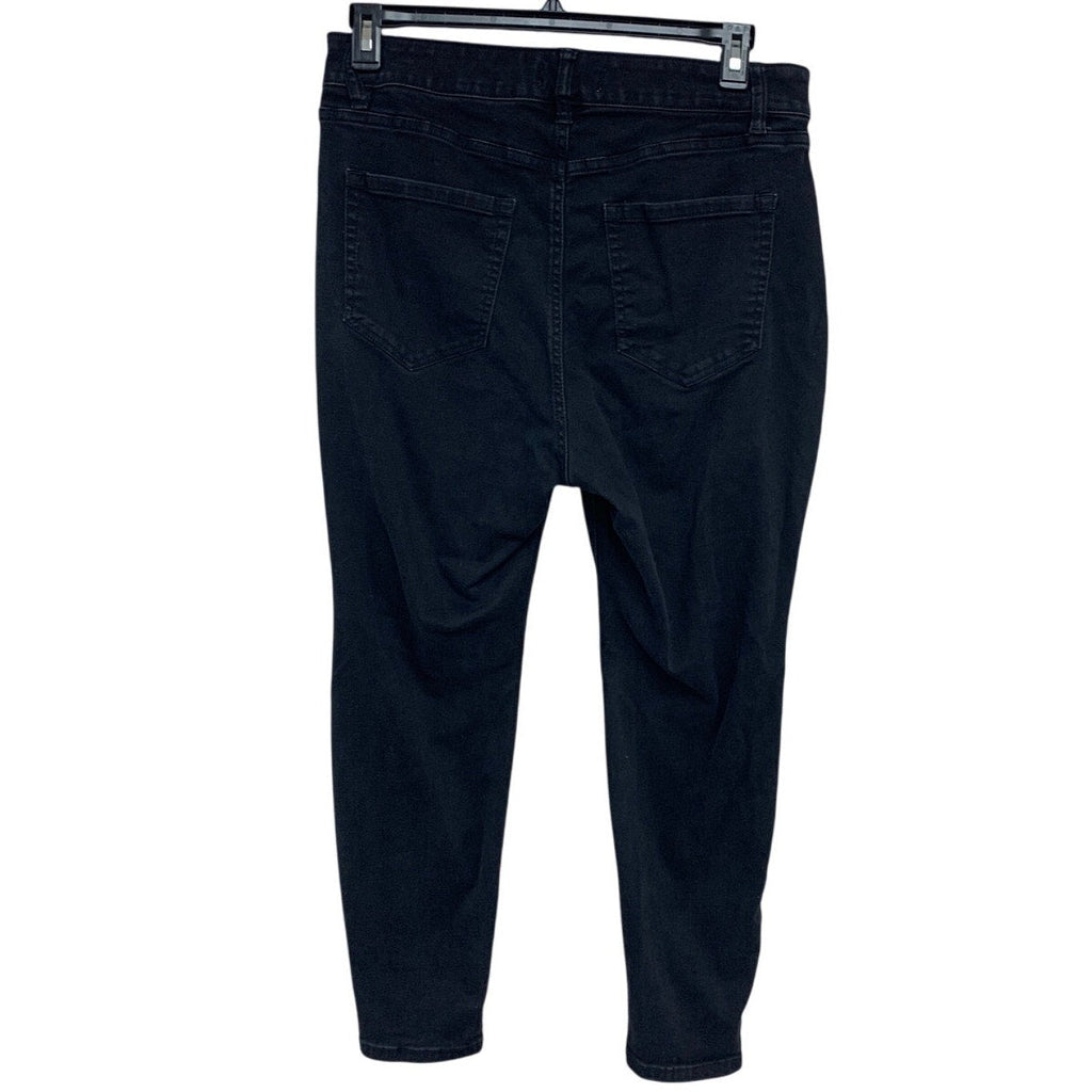 Lane Bryant Womens Plus Size 16 High Rise Skinny Curvy Fit Black Denim Jeans
