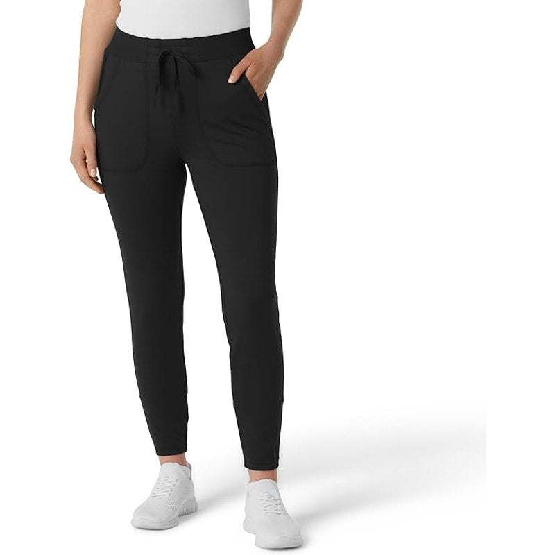 Wink Renew Womens Small Black Modern Fit Drawstring Waist Track Scrub Pants