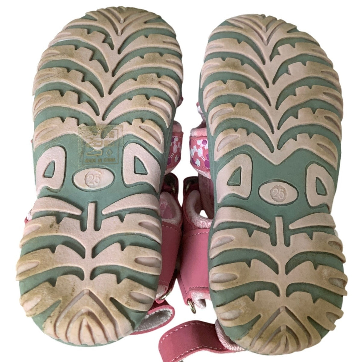 Apakowa Toddler Girls Size 9 Pink Hook Loop Soft Sole Closed Toe Sandals Shoes