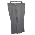Mens 46X30 Gray Flat Front Multi Pocket Pants Hook Eye Closure Dress Pants