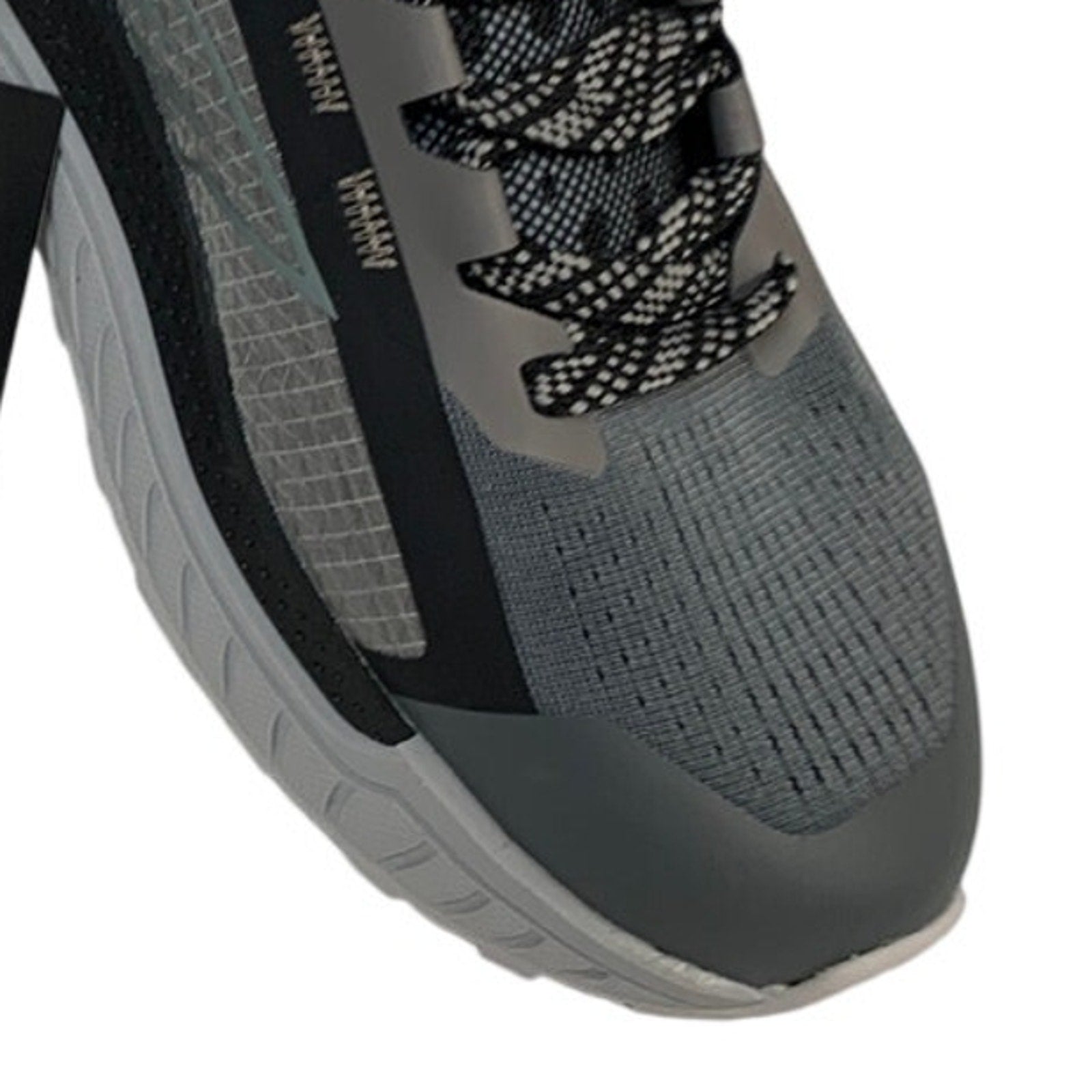 Hi-Tec Mens Size 9 Black Gray Mesh Lace Up Athletic Running Tennis Shoes
