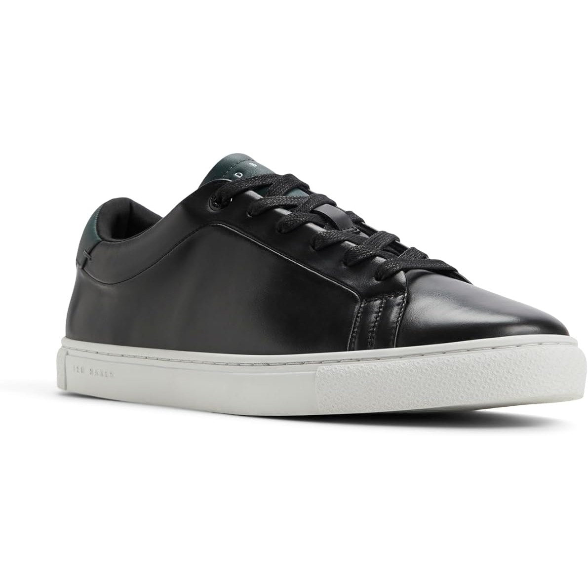 New In Box Ted Baker Mens Size 12 Black Leather Robberto Lace Up Sneaker Shoes