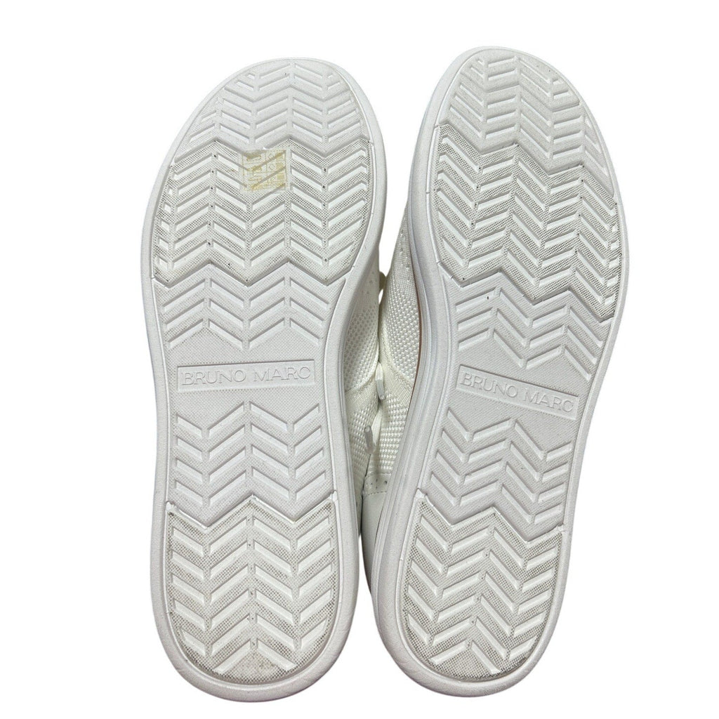 Bruno Marc Mens Size 12 White Oxford Sneakers Closed Round Toe Lace Up Shoes