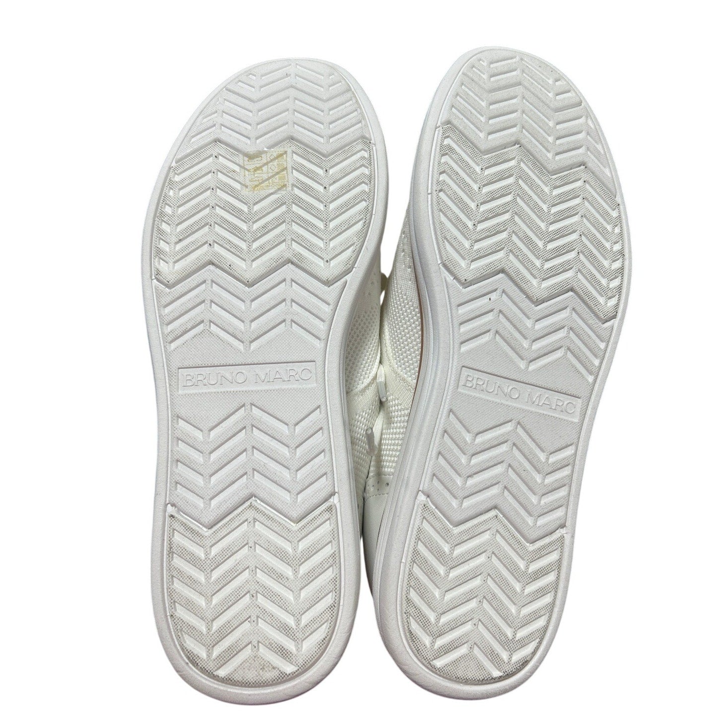 Bruno Marc Mens Size 12 White Oxford Sneakers Closed Round Toe Lace Up Shoes