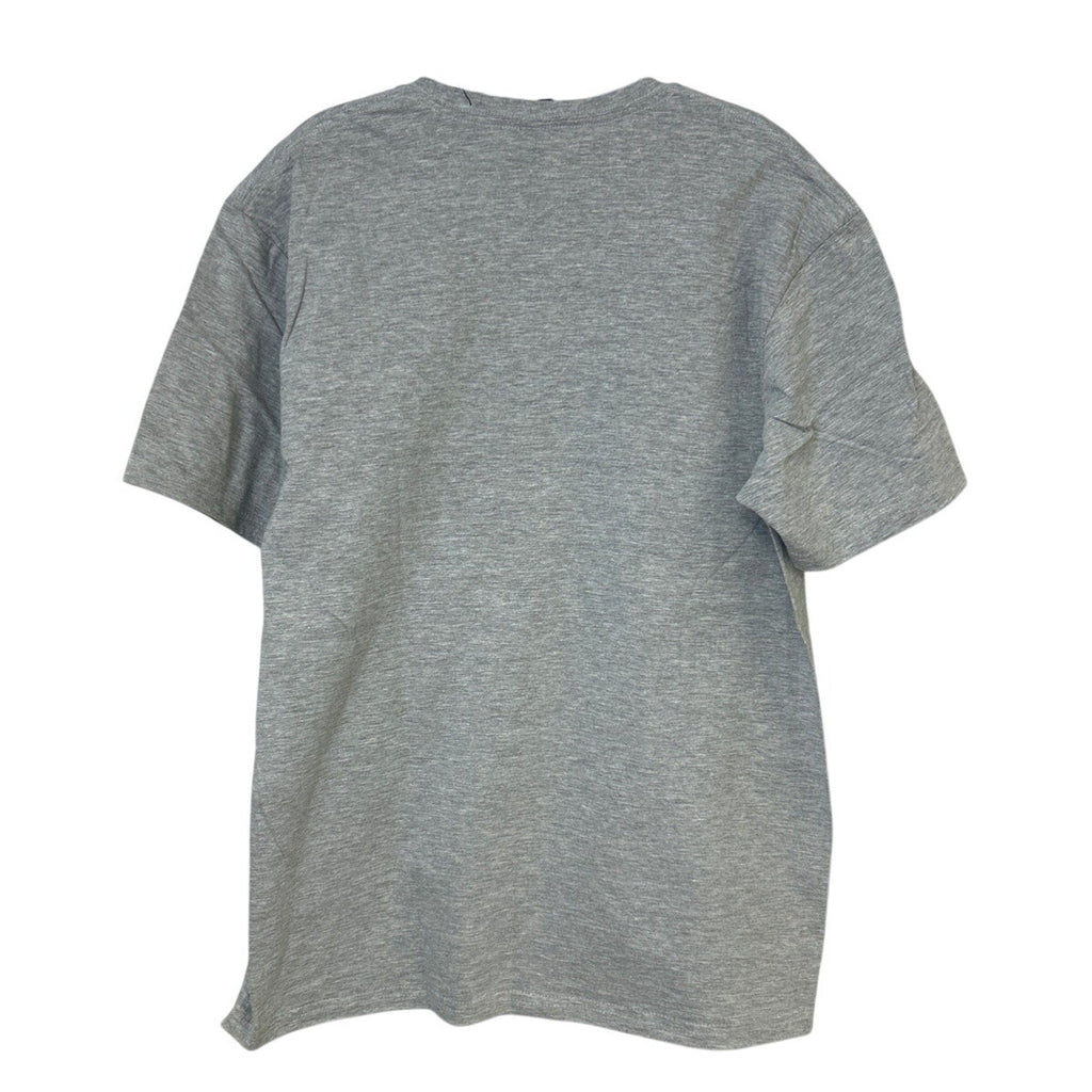 New Hand Printed Mens Medium Gray Heathered Black Lab Dog Short Sleeve Tee Shirt