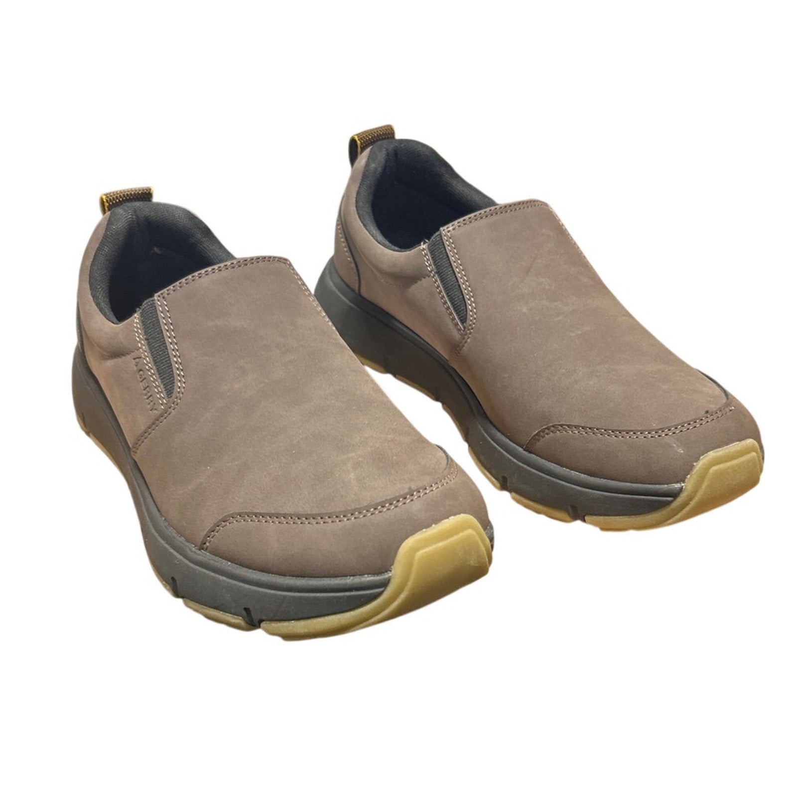 New In Box Gerry Men Size 10.5 Brown Faux Leather Slide On Moc II Sneakers Shoes