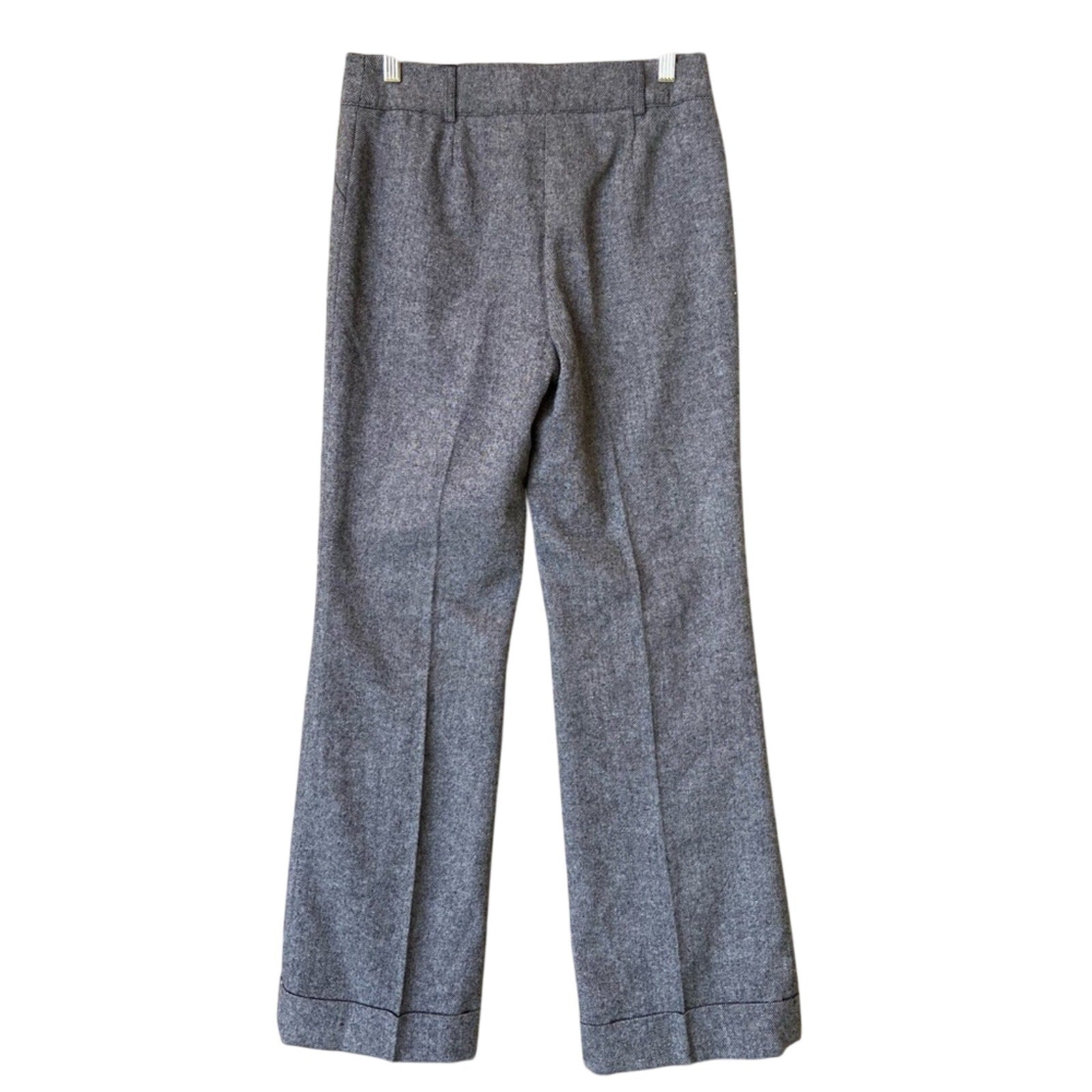 Dalia Collection Womens Size 8 Gray Wool Blend Lined Hemmed Trouser Pants